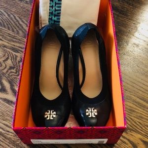 Tory Burch Black Jolie Wedges